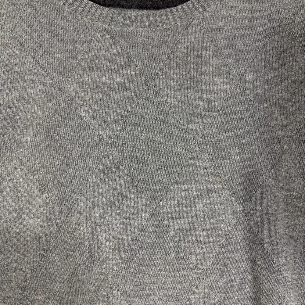 St John's Bay Mens Argyle Sweater Gray Preppy Academia Minimalist Dad Sz XL‎